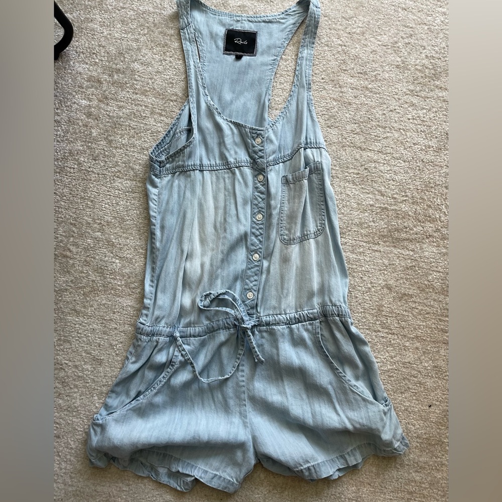 Rails Lily Chambray Romper, Size Medium - image 4